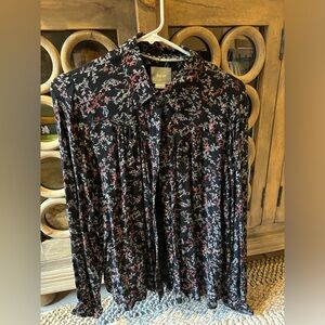 Anthropologie Maeve Floral Button Down